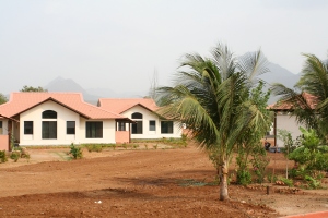 a few of the dorms for the women and children, surrounded by the beautiful mountains
