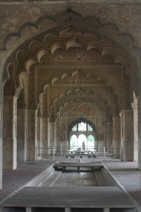 one of the beautiful buildings within the Red Fort